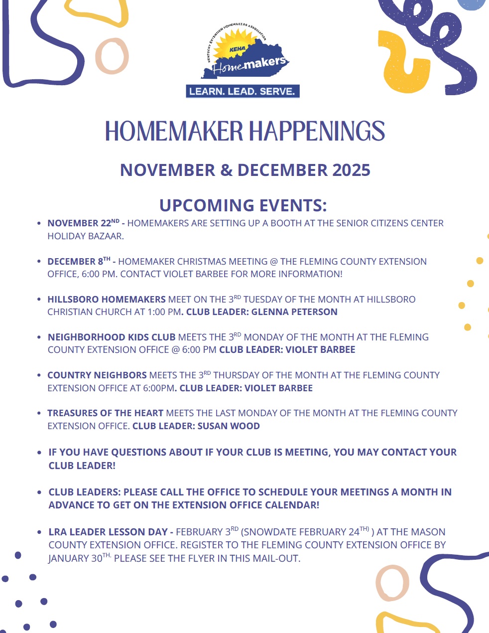 HM Happenings Nov-Dec 2026